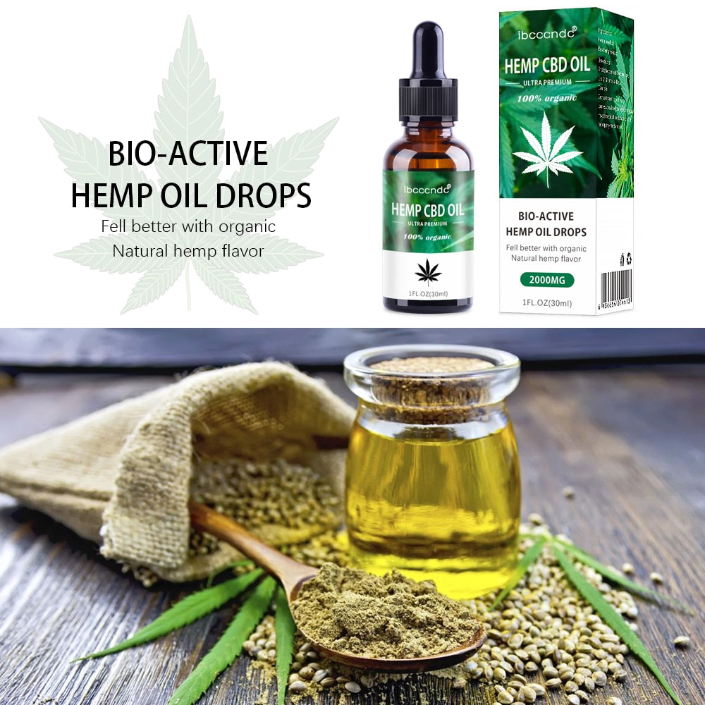 15/30 ml CBD OIL Relieve Muscle Soreness Pain Improve Sleeping Herbal Massage Essential Essence Hemp Seed Oil Body