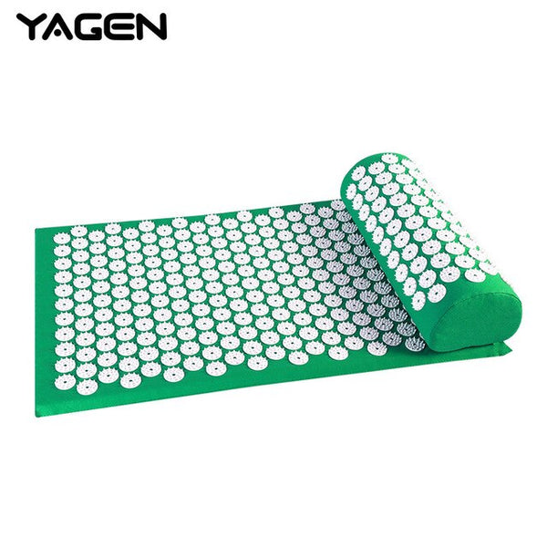 Massager Cushion Shakti Mat Acupressure Relieve Back Body Pain Spike Mat Acupuncture Massage Mat with Pillow