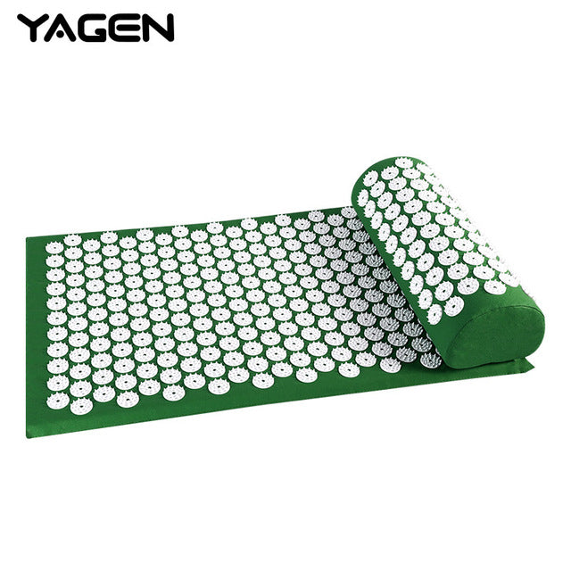 Massager Cushion Shakti Mat Acupressure Relieve Back Body Pain Spike Mat Acupuncture Massage Mat with Pillow