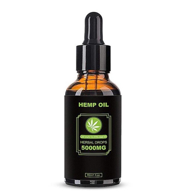 30ml 5000mg Organic Hemp CBD Oil Bio-active Hemp Seeds Oil Extract Drop for Pain Relief Reduce Anxiety Better Sleep