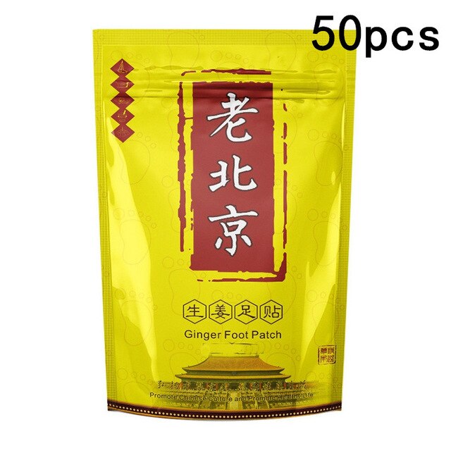 10pcs/50pcs Foot Patch With Ginger And Wormwood Anti-Swelling Detoxification Pain And Stress Relief