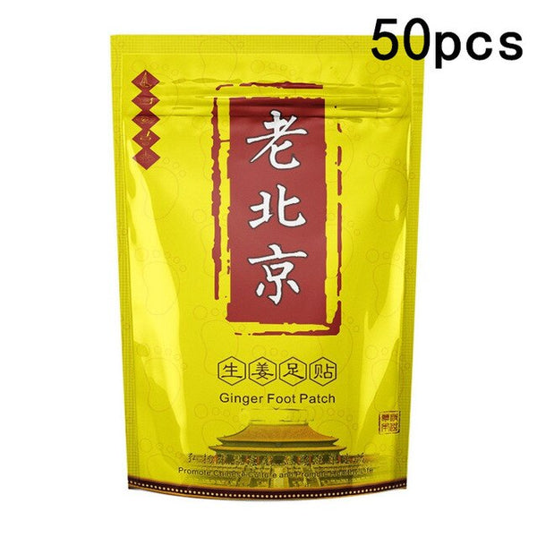 10pcs/50pcs Foot Patch With Ginger And Wormwood Anti-Swelling Detoxification Pain And Stress Relief