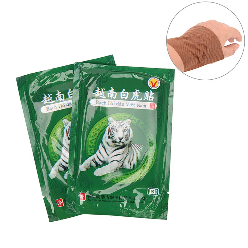 24Pcs/3Bags Tiger Patches White Tiger Pain Relieving Patch Muscle Neck Shoulder/Waist/Joint Pain Body Massager Medical Treatment