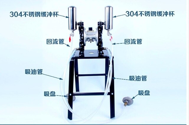 18L/min Double In Double Out Pain Spray Pump Pneumatic Diaphragm Paint Pump
