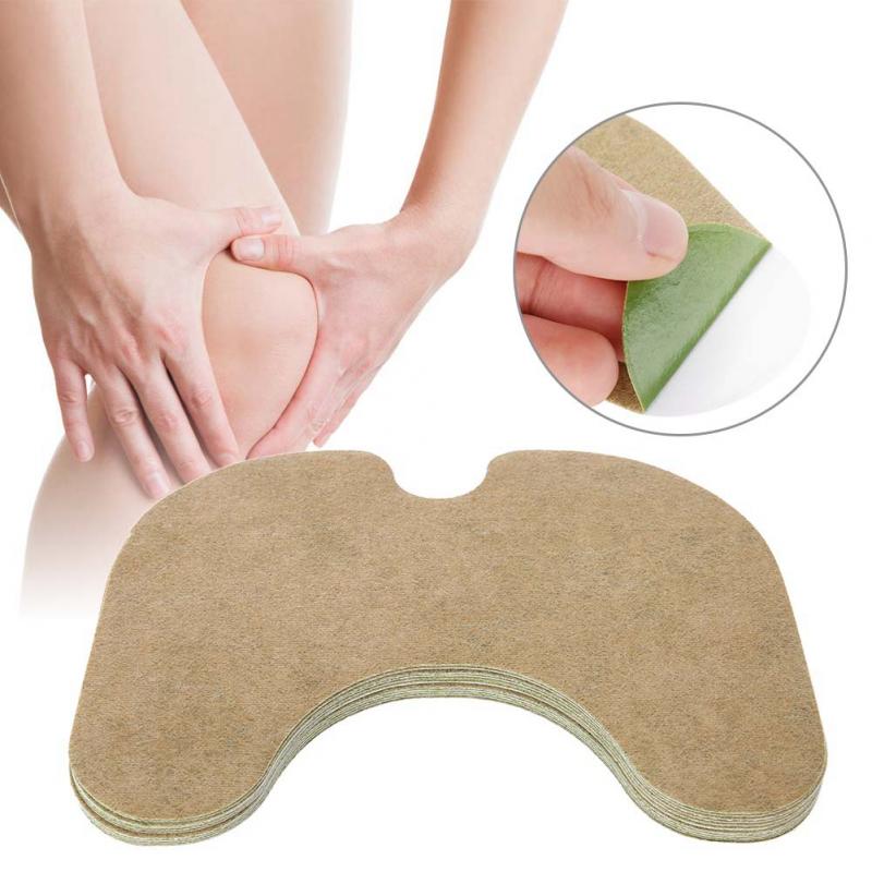 12Pcs/Box Wormwood Knee Pain Paste Sticking Knee Joint Self-heating Pain Relieving Patch Moxibustion Sticker Health Massage