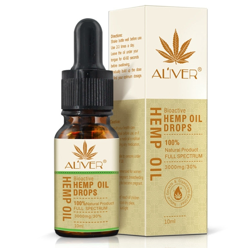 Hemp Seed Body Face Essence Oil Massage Essential Oil HEMP OIL Soothes Stress Pain Improves Sleep Massager Oil 10ml