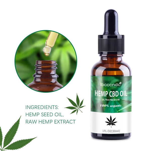 1000mg Hemp Oil Extract for Pain & Stress Relief Organic Bio-active Hemp Cbd Oil Drops Help Sleep Herbal Essence