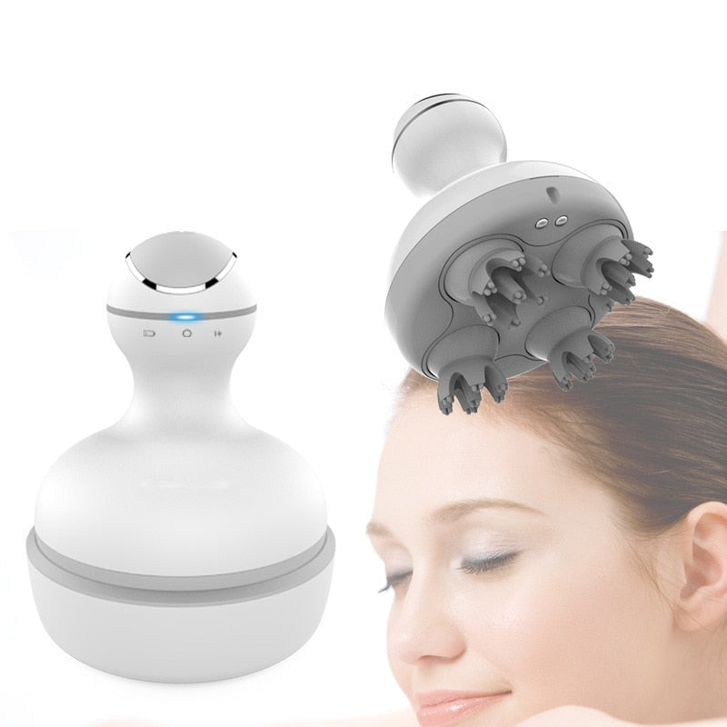 2019 New 3D waterproof Electric Head Massager Wireless Scalp Massage Promote Hair Growth  Body deep tissue Kneading Vibrating