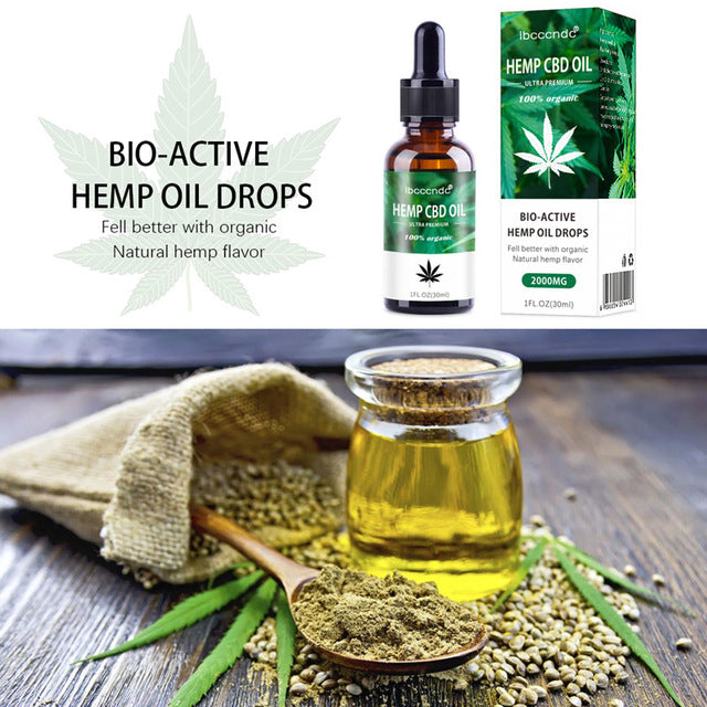 Hemp Oil Natural Essential Oils CBD Massage Oil For Massage Sleep Aid Anti Stress Hemp Extract Drop for Pain Body Relieve Stress