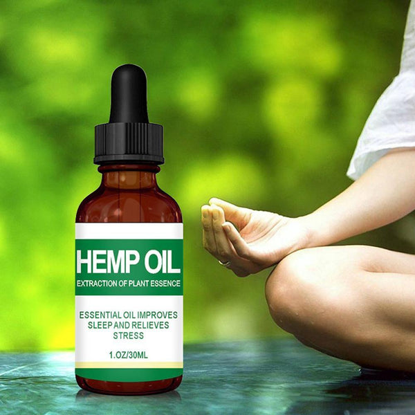 Hemp Oil Relieve Muscle Soreness Pain Stress Natural Herbal CBD Moisturizing Massage Essential Oil help Sleep Cannabidiol Oil