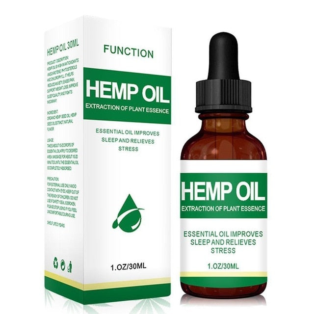 Hemp Oil Relieve Muscle Soreness Pain Stress Natural Herbal CBD Moisturizing Massage Essential Oil help Sleep Cannabidiol Oil