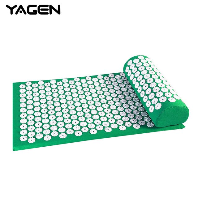 Massager Cushion Shakti Mat Acupressure Relieve Back Body Pain Spike Mat Acupuncture Massage Mat with Pillow