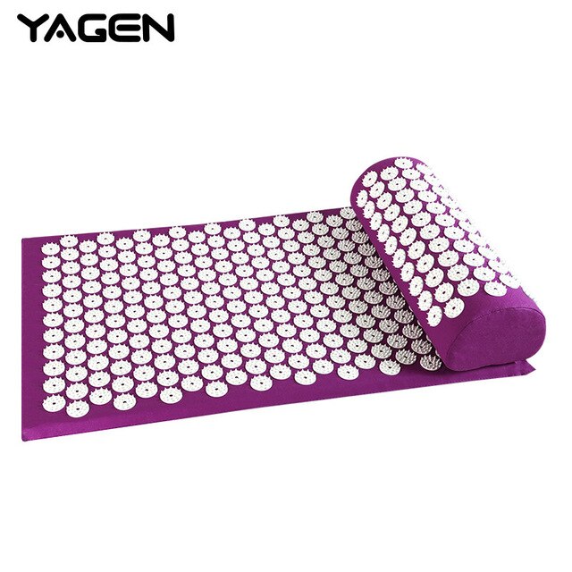 Massager Cushion Shakti Mat Acupressure Relieve Back Body Pain Spike Mat Acupuncture Massage Mat with Pillow
