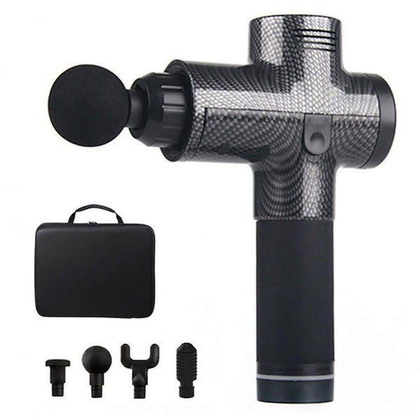 Muscle Massage Gun Sport Therapy Massager Body Relaxation Pain Relief Slimming Shaping Massager 4 Heads With Bag