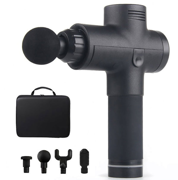 Muscle Massage Gun Sport Therapy Massager Body Relaxation Pain Relief Slimming Shaping Massager 4 Heads With Bag