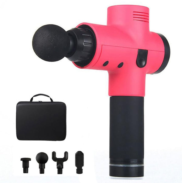 Muscle Massage Gun Sport Therapy Massager Body Relaxation Pain Relief Slimming Shaping Massager 4 Heads With Bag