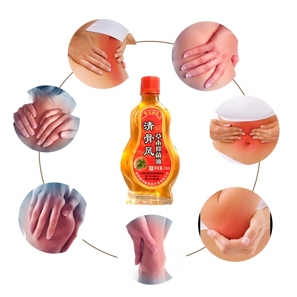 15ml Knee Osteoarthritis Chinese Medicines Mentha Haplocalyx Essential Oils Sciatica Plasters Back Legs Pain Relieving Patches