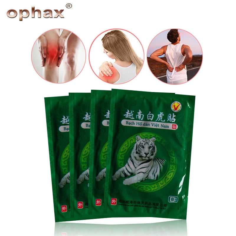 8pcs/bag Vietnam White Tiger Balm Patch Medical Meridians Plaster Lumbar Pain Relief Back Neck Muscular Pain Relieving Patch