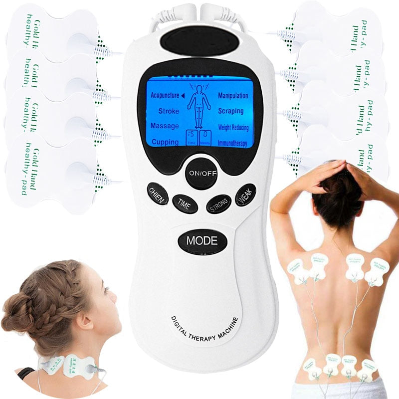 Health care electric tens pads cable meridian therapy Muscle massager machine Slim Relax Fat Burner patch pain rechargeable tens