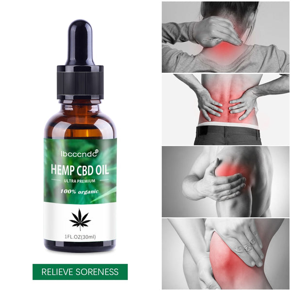 1000mg Hemp Oil Extract for Pain & Stress Relief Organic Bio-active Hemp Cbd Oil Drops Help Sleep Herbal Essence