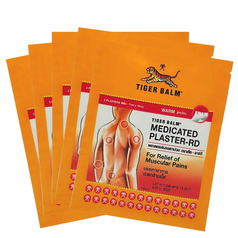 10pcs/lot New 2019 Tiger Balm Pain Relieving Patch medical Plaster, Warm Medicated Pain Relief, Plaster-RD Relief Muscular Aches