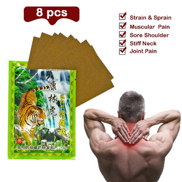 8Pcs/Bag Vietnam White Tiger Balm Chinese Herbs Medical Plasters For Joint Pain Back  Curative Plaster knee pads for arthritis