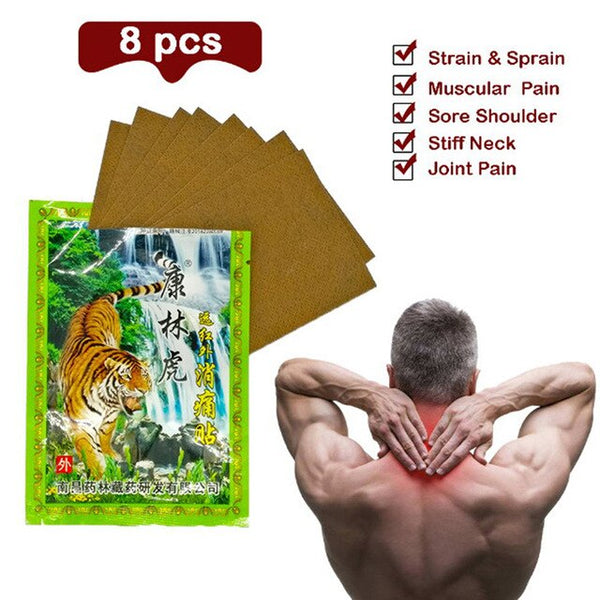 8Pcs/Bag Vietnam White Tiger Balm Chinese Herbs Medical Plasters For Joint Pain Back  Curative Plaster knee pads for arthritis