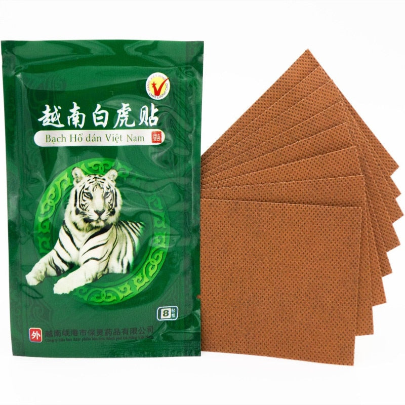 White Tiger Balm Chinese Herbs Medical Plaster For Joint Pain Back Neck Curative Plaster knee pads for arthritis 8pcs