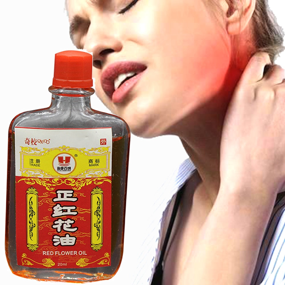 Red flower oil active  balm cream shoulder, neck, waist, hand and foot pain.Relax the body muscle fatigue star balm asterisk