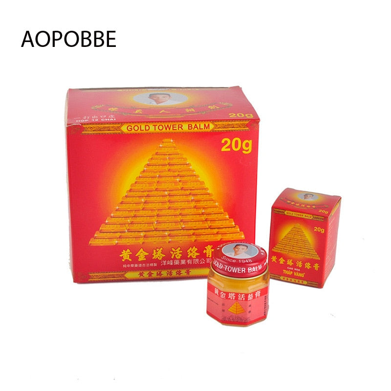 Vietnam Gold Tower Balm Active Cream 20g Relieving Itching and Muscle Joints Rheumatism Pain-Killer Detumescence