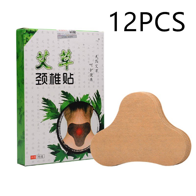 12PCs Wormwood Moxa Self-heating Cushion Shoulder Neck Neck Cervical Relief Pain Moxibustion Patch Heat Stickers