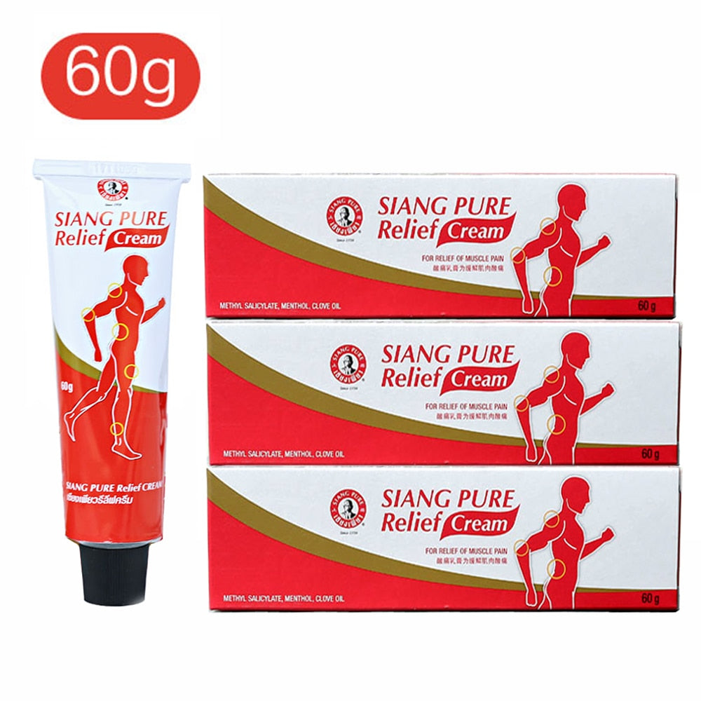 60g/tubeThailand SIANG PURE Sprain for shoulder neck head abdomen waist hand and foot pain Relax the whole body backpain relief
