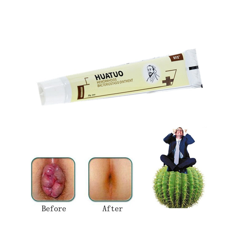 1Pcs Hua Tuo Ointment Hemorrhoids Anal Cream External Anus Piles Pain Relief Oil Plaster Fissure Medical Health Care