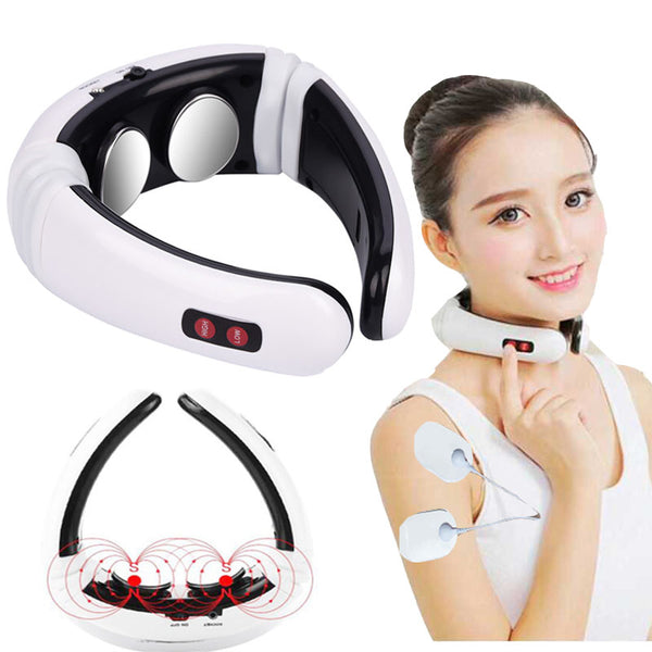 Electric Pulse muscle Neck Massager Back Cervical Vertebra Impulse Massage Acupuncture Magnetic Therapy Relief Pain patch tools