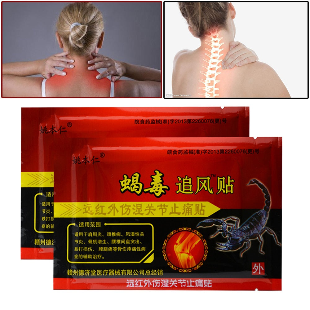 Knee Joint Pain Relieving Patch Chinese Scorpion Venom Extract Plaster for Body Rheumatoid Arthritis Pain Relief