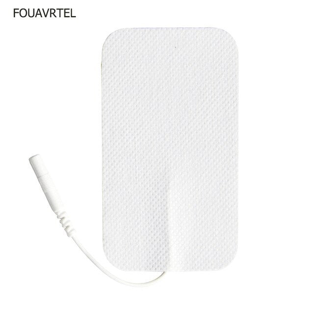FOUAVRTEL 50Pcs White Pulse Electrode Pads  Tens Acupuncture Therapy Digital Therapy Machine to Relieve Body Ache and Pains
