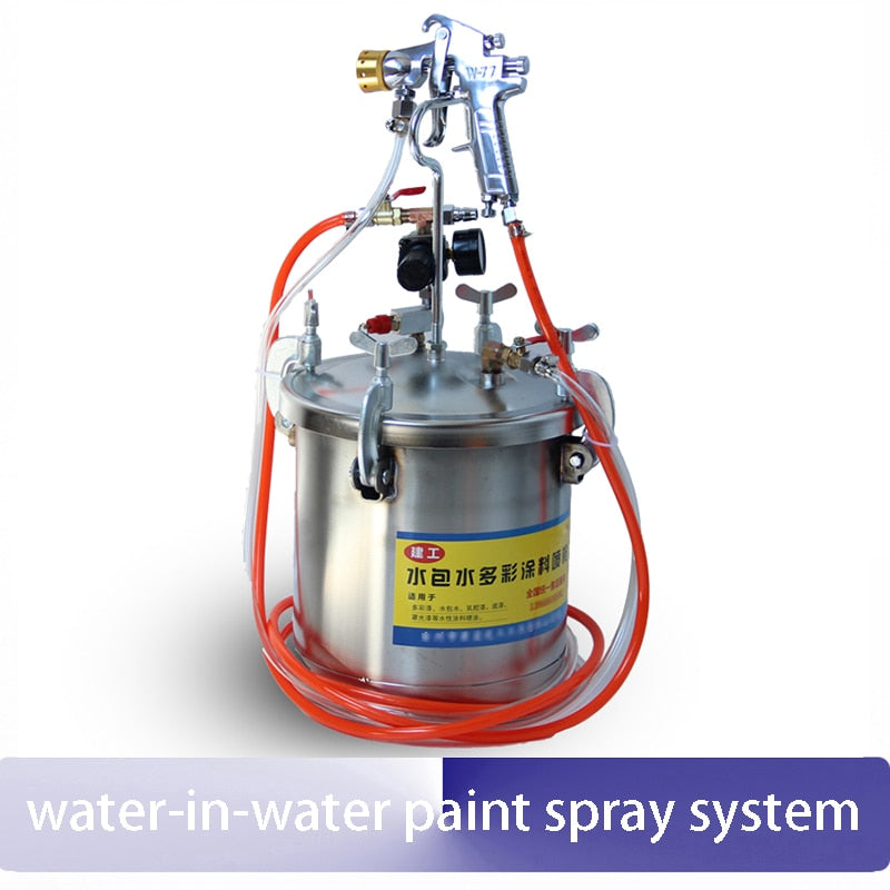 10L water-in-water DPX Colorful pain spray gun Granite latex paint stainless steelpaint pressure tank sprayer
