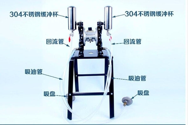 18L/min Double In Double Out Pain Spray Pump Pneumatic Diaphragm Paint Pump