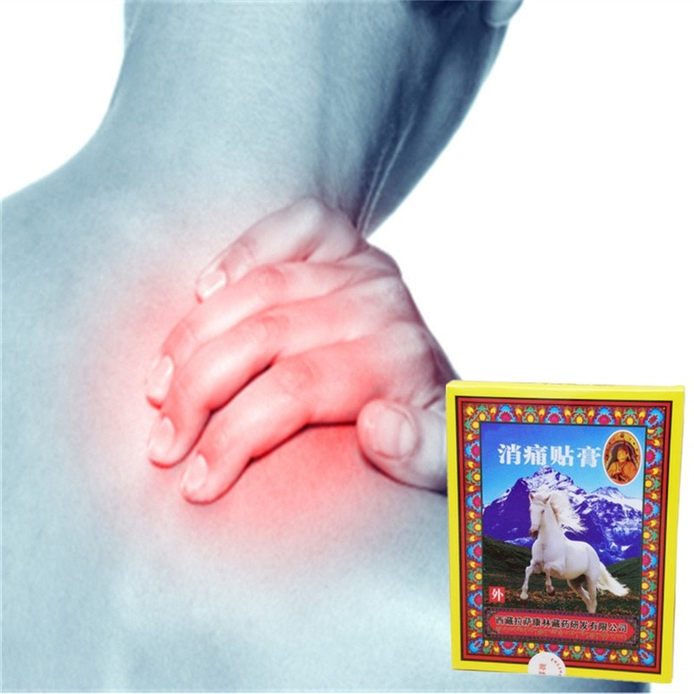 DISAAR 8Pcs Horse Bone Balm Pain Relief Plaster Chinese Herbal Medicine Joint Pain Arthritis Far IR Heating Essential oil Patch