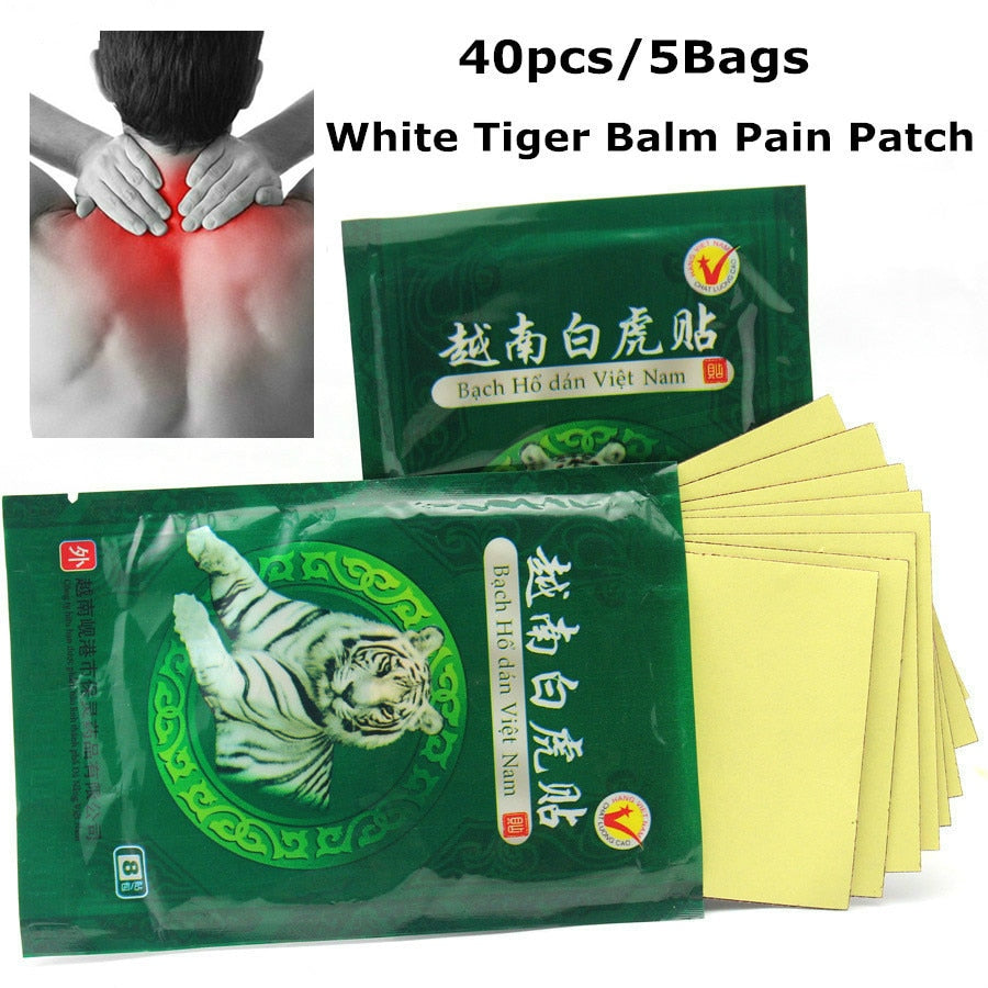 40Pcs White Tiger Balm Medicated plasters Tens Pain Patch Antistress Medical Foot Care Ointment Pain Relieve Massage