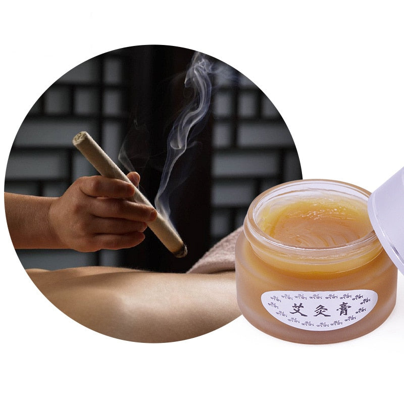 Herbal Moxa Moxibustion Cream Balm Mugwort Skin Care Repair Products Essential Massage Oil Relief Arthritis Neck/ Back Pain